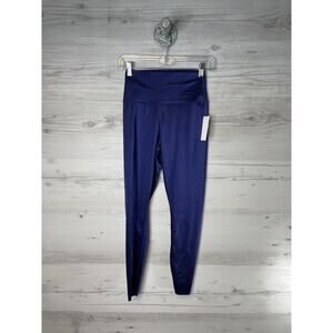 yogaworks Pants Womens Medium Navy High Rise Ankle Leggings Yoga‎ YWAAL9015